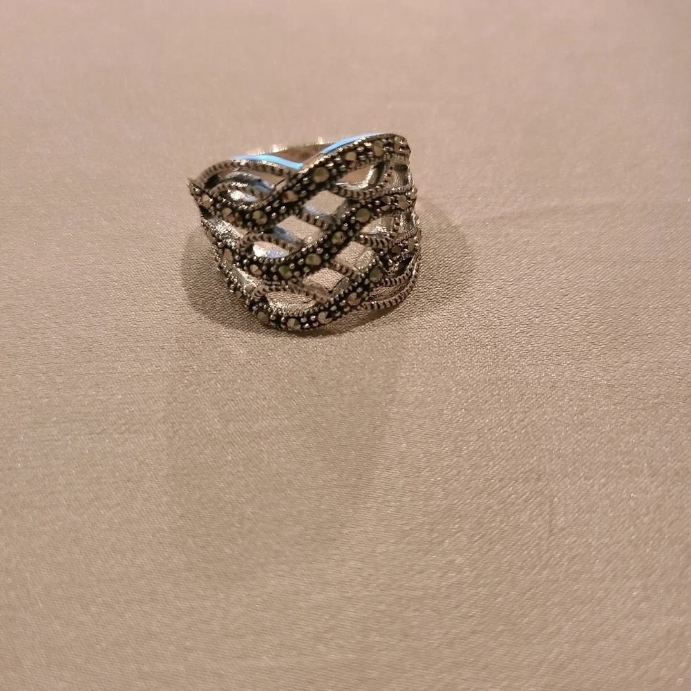 Marcasite Sterling silver ring
